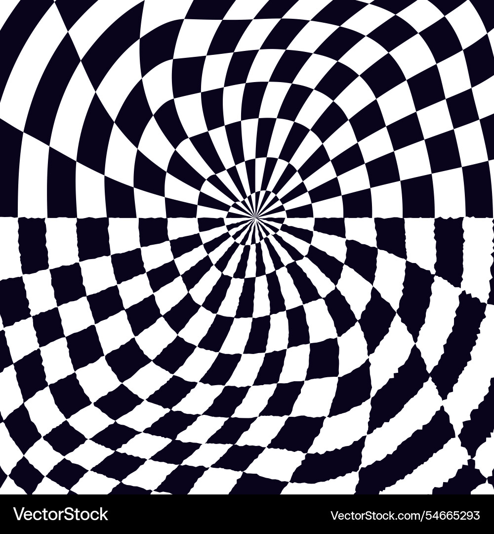 Psychedelic checkerboard pattern Psychedelic checkerboard pattern Vector Image