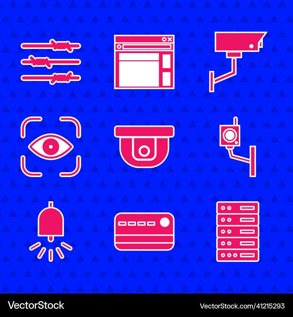 Set motion sensor credit card server data web Set motion sensor credit card server data web Vector Image