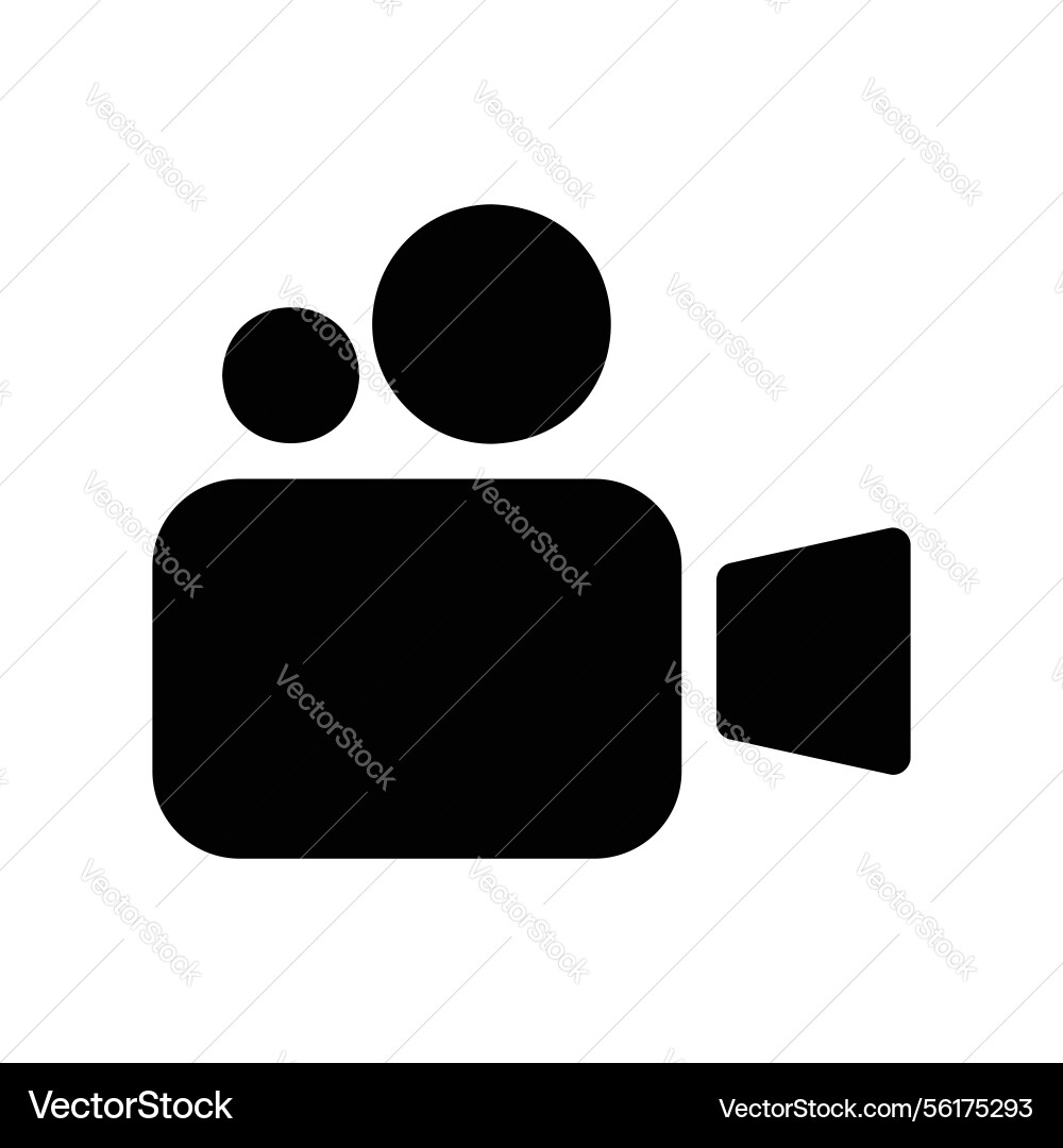 Simple solid video camera icon representing Simple solid video camera icon representing vector image