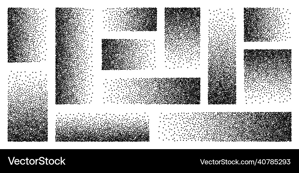Stipple pattern dotted rectangular design Stipple pattern dotted rectangular design Vector Image