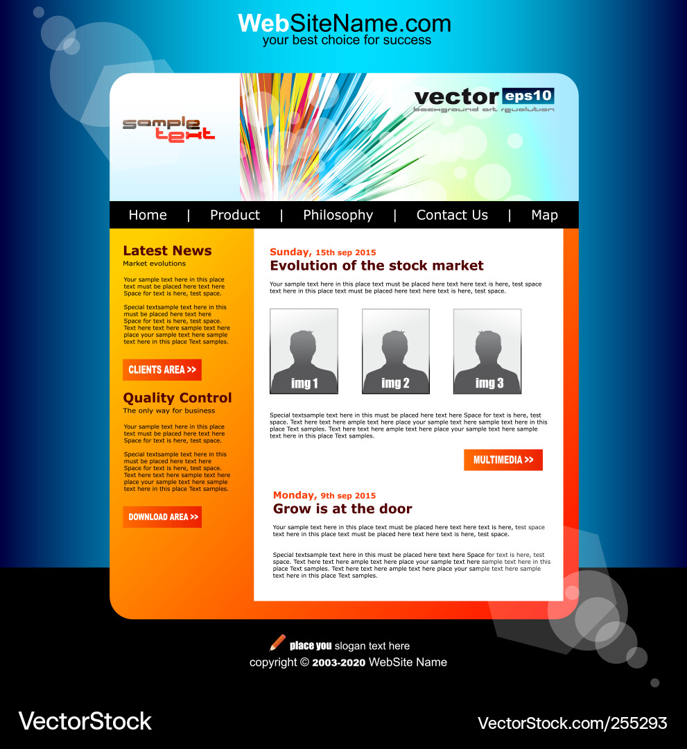 Website template Vector Image