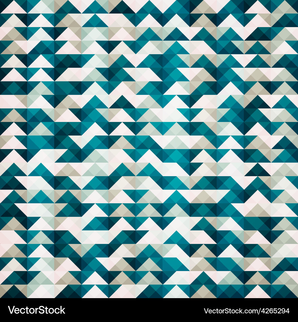 Abstract blue triangle seamless pattern vector image