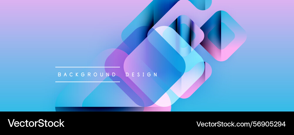 Abstract geometric shapes overlap creating Vector Image