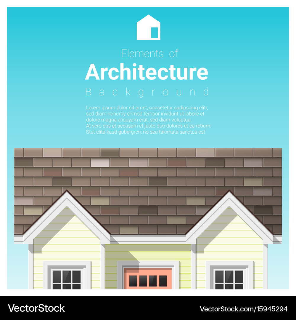 Architecture background with a small house Vector Image