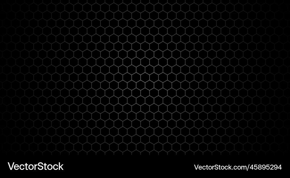 Black hexagonal grid line pattern for bold vector image