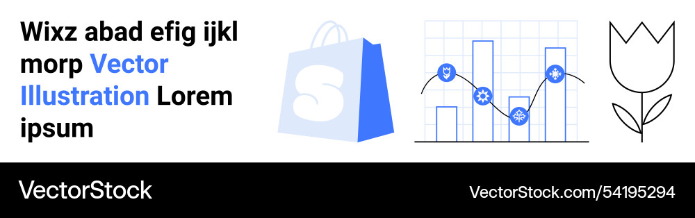 E-commerce and data analytics visualization Vector Image