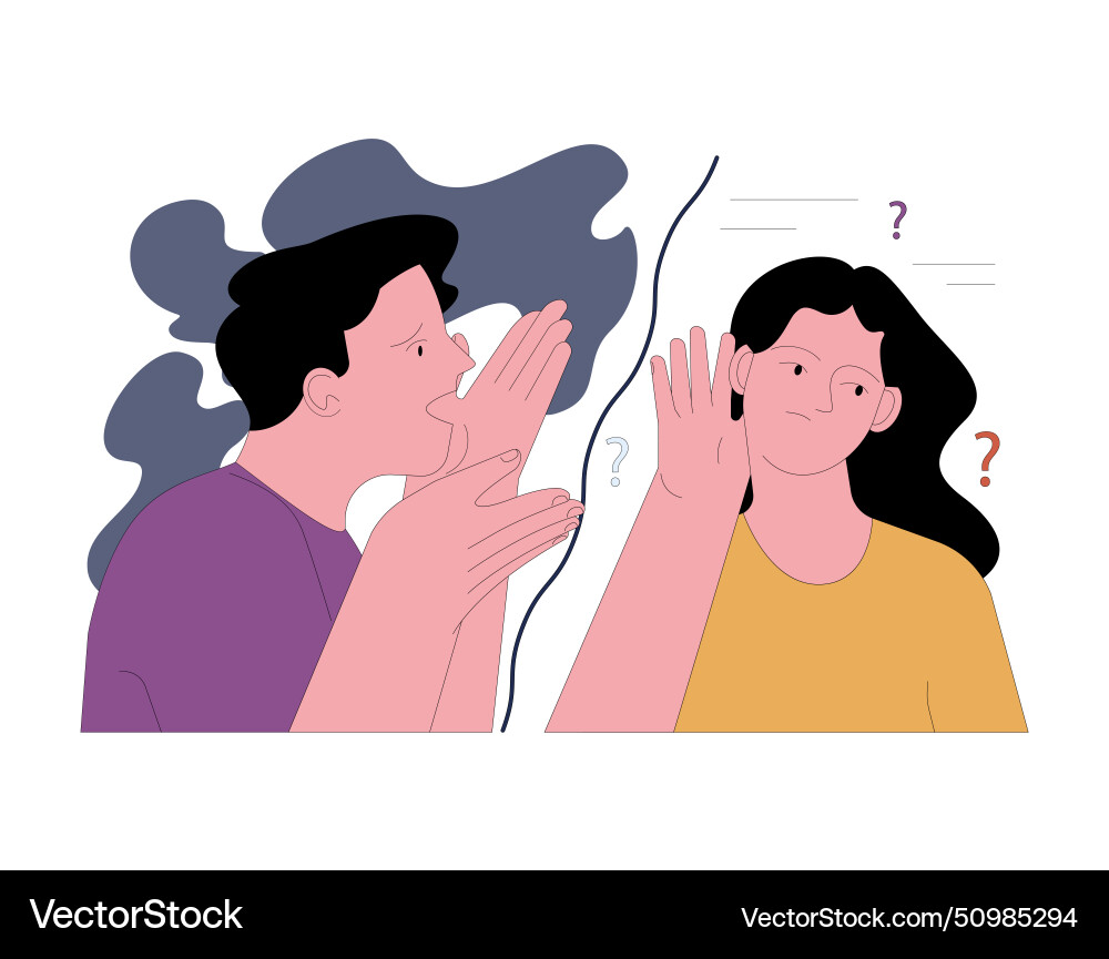 Fear of misunderstanding or misinterpretation Fear of misunderstanding or misinterpretation Vector Image