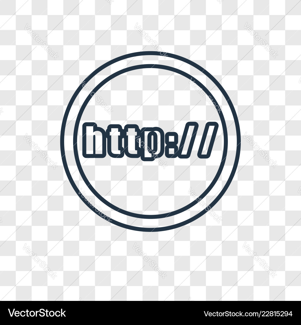 Http concept linear icon isolated on transparent Http concept linear icon isolated on transparent vector image