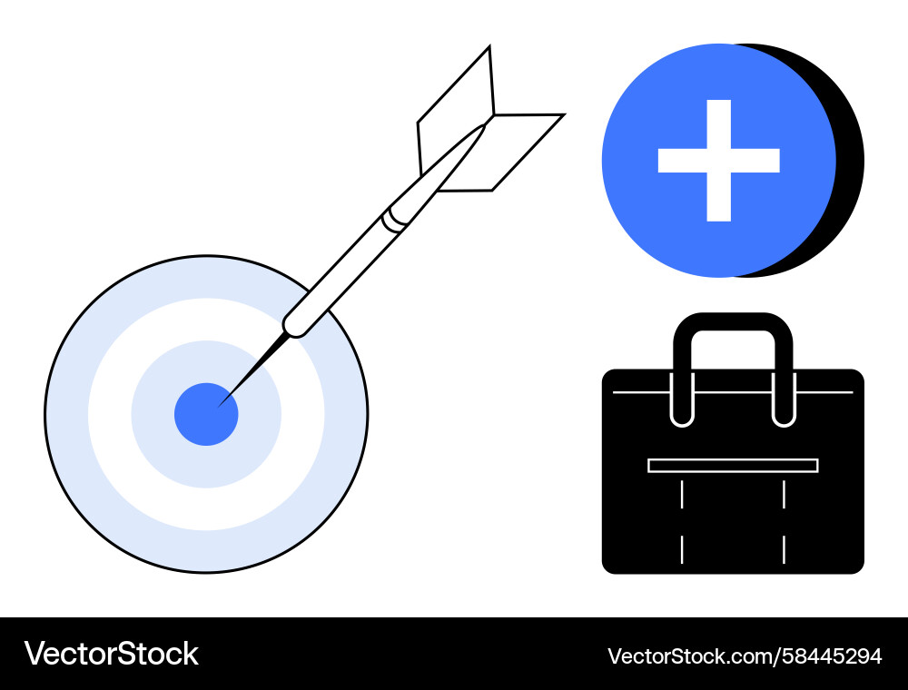 Target Hit with Add Button Vector Image