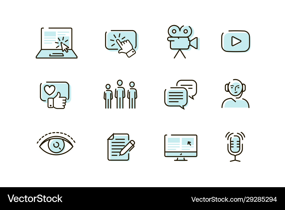 Web Icon Set - Collection of Symbols Vector Image