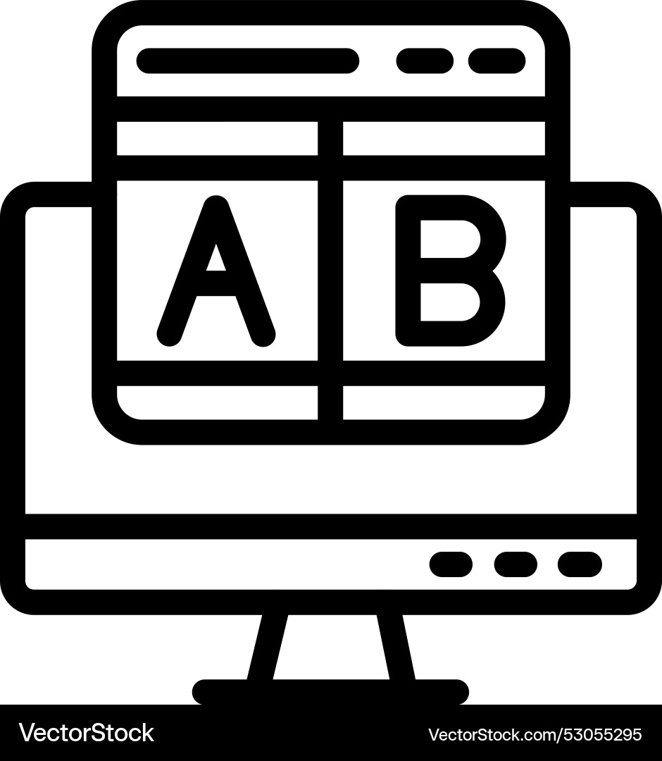 Ab testing icon design Vector Image