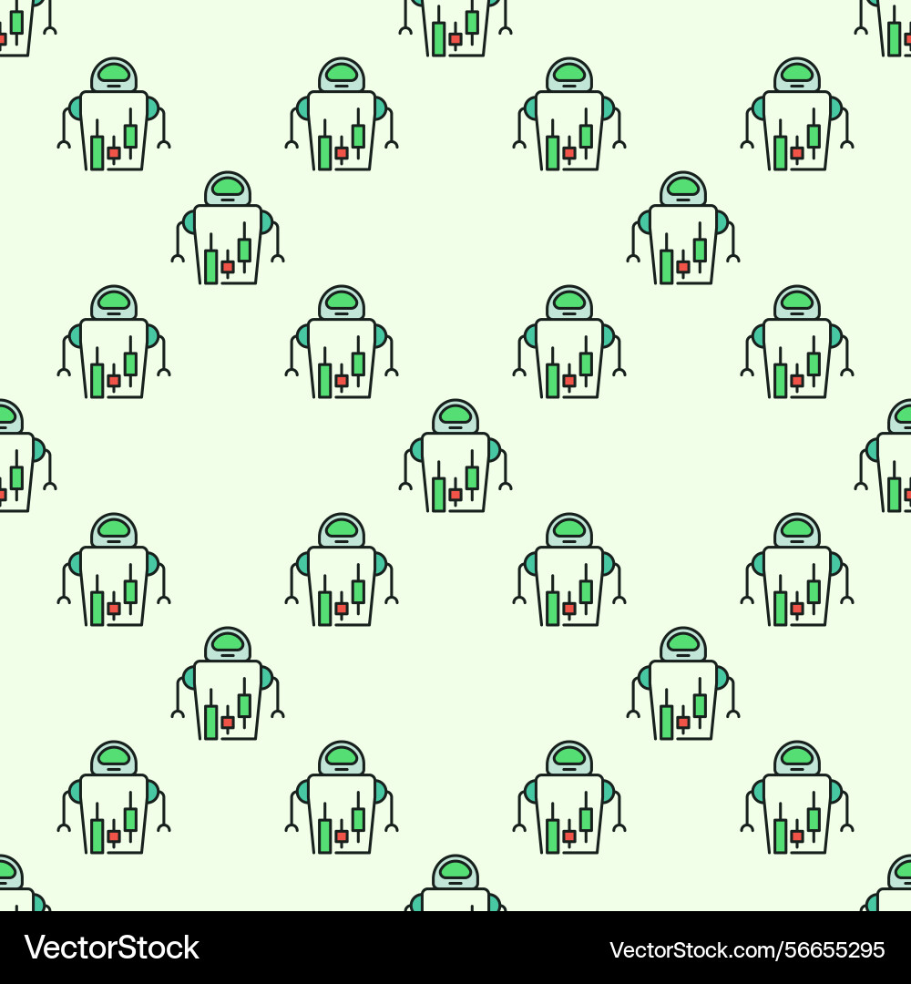 Cryptocurrency robot trader stock trading bot Cryptocurrency robot trader stock trading bot vector image