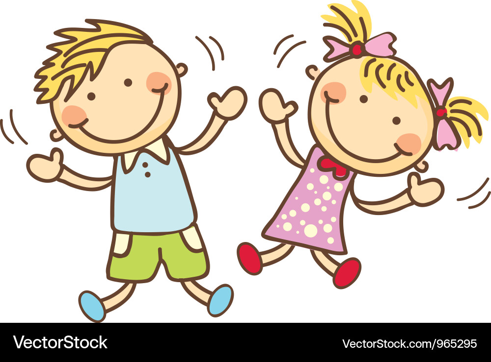 Cute cartoon children vector image