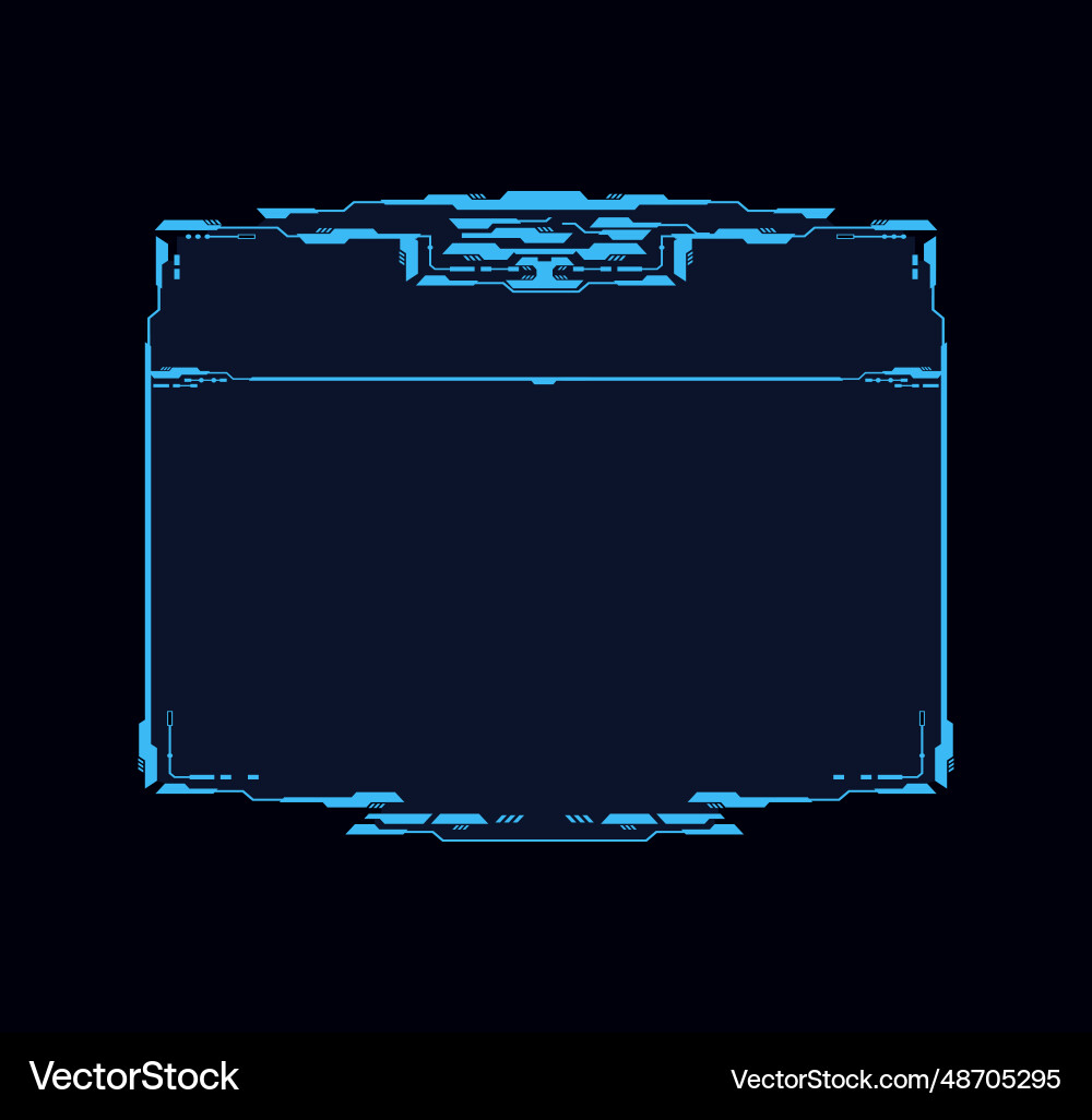 Futuristic frame in the form of a square monitor Futuristic frame in the form of a square monitor vector image
