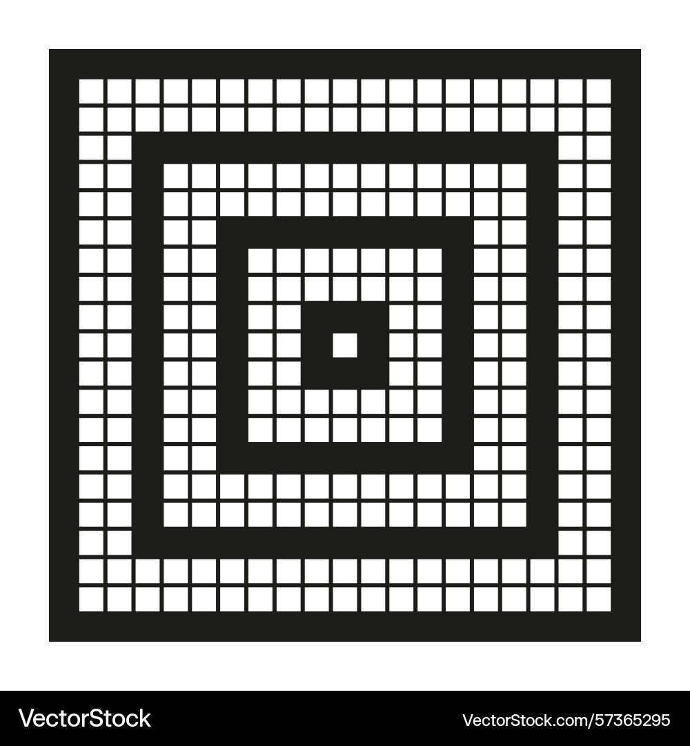 Geometric grid pattern abstract square design Vector Image