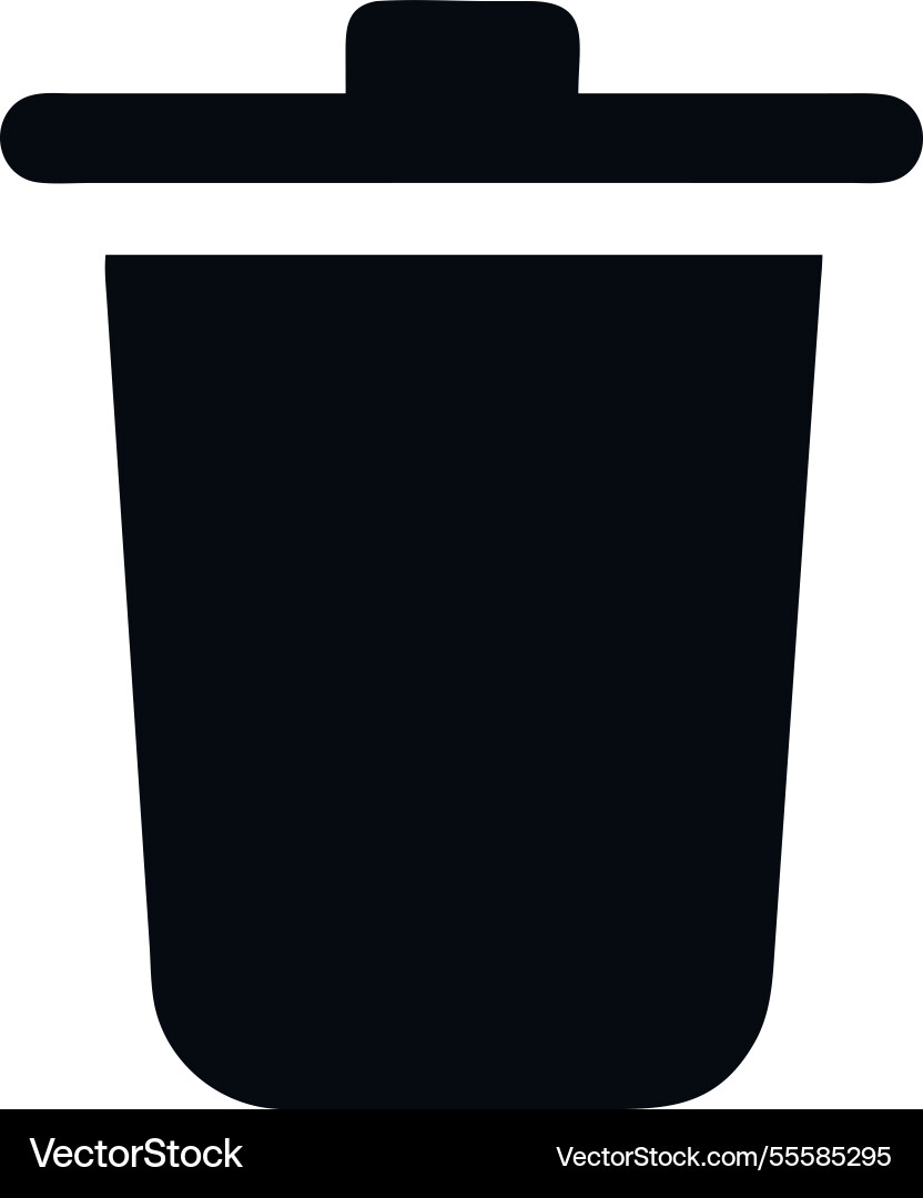 Icon user interface trash bin design vector image
