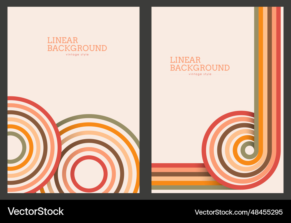 Linear design in vintage style abstract Linear design in vintage style abstract vector image