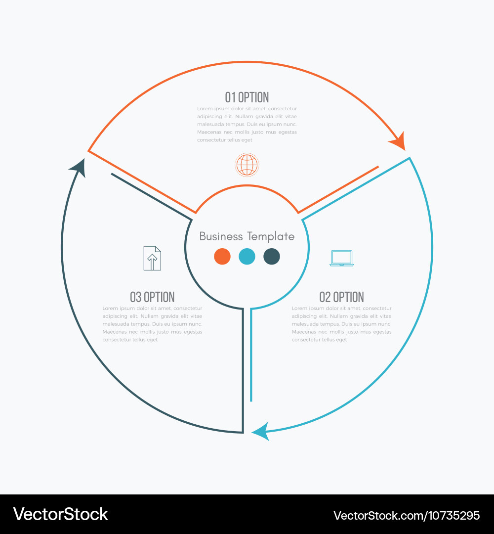 Linear Workflow Diagram vector image