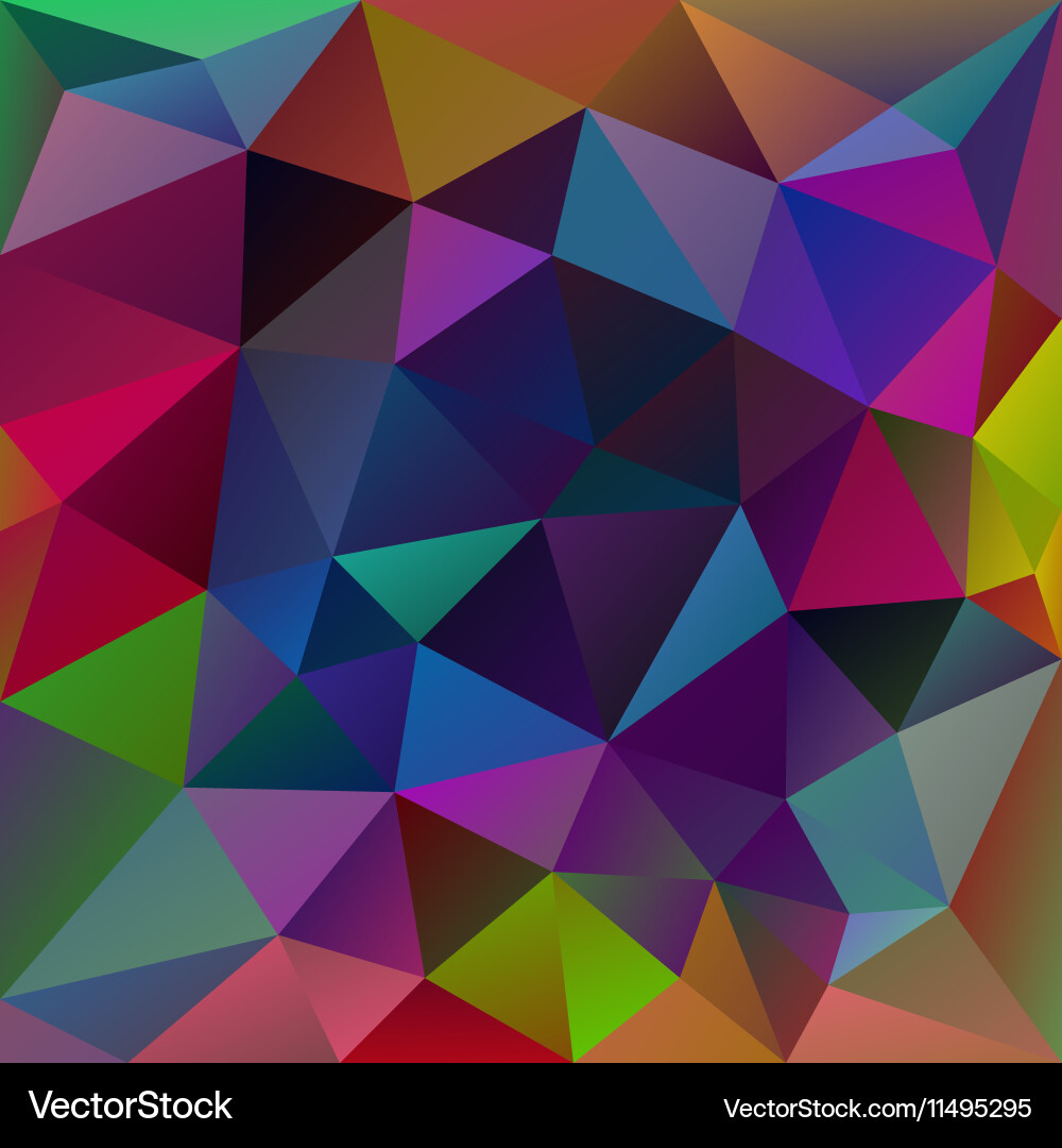 Neon Multi-Colored Polygon Pattern Vector Image