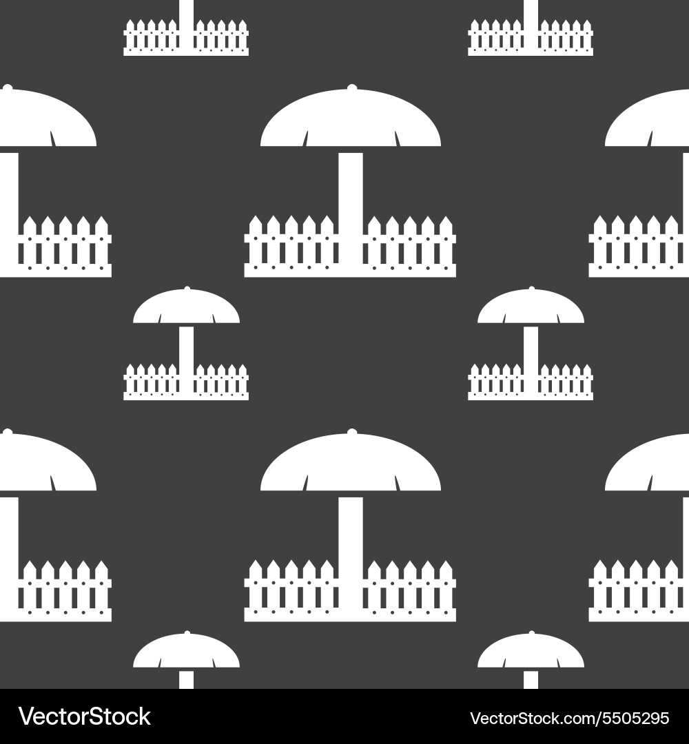 Sandbox icon sign seamless pattern on a gray Vector Image