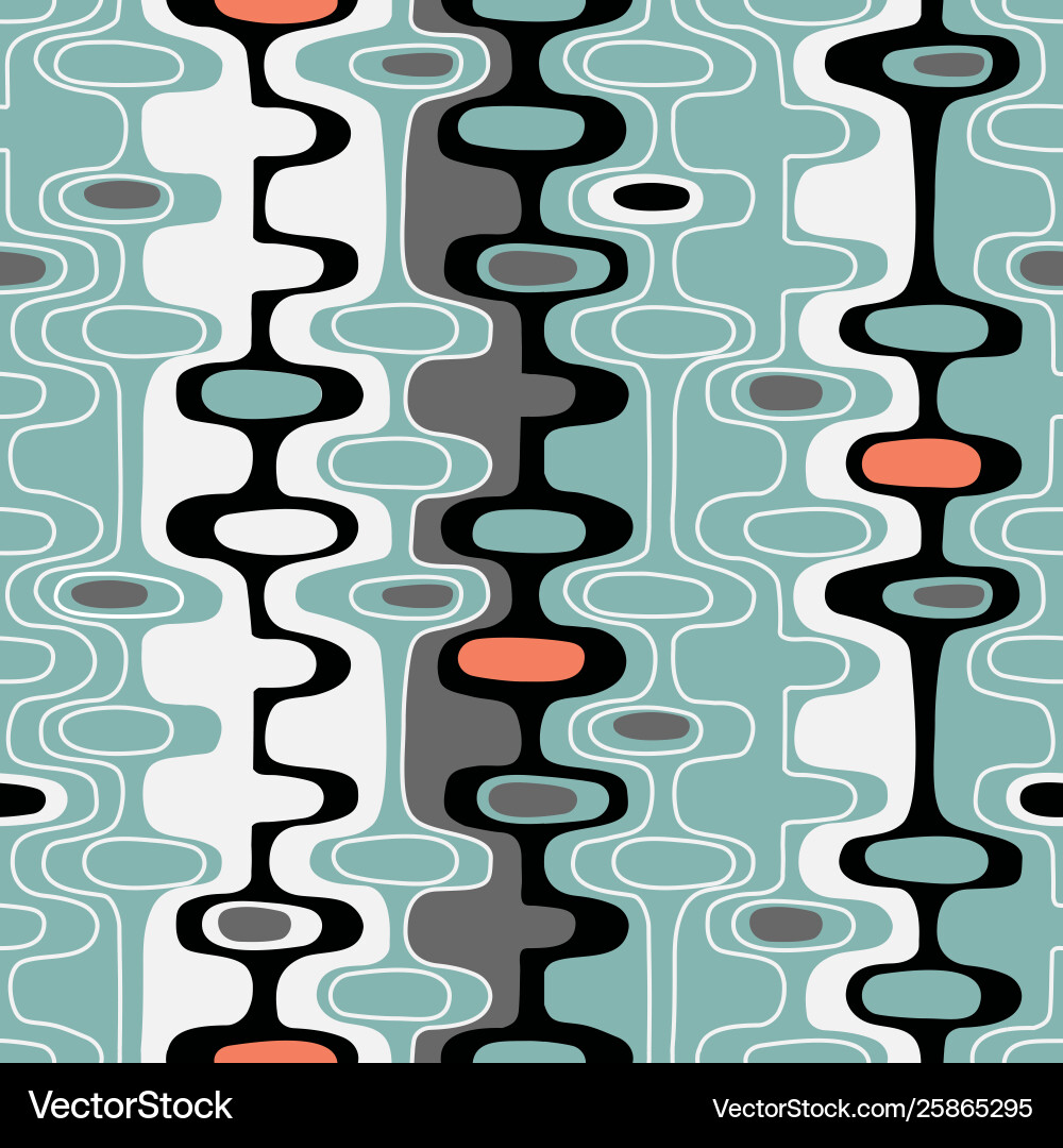 Seamless abstract mid century modern pattern Vector Image