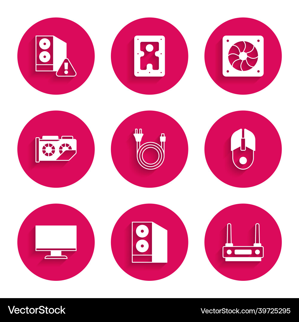 Set electric plug case of computer router and wi Set electric plug case of computer router and wi Vector Image
