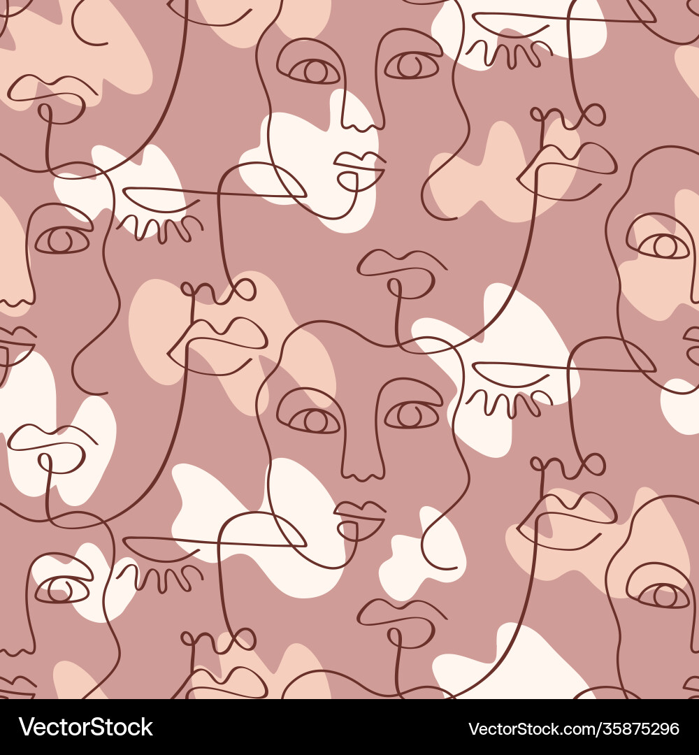 Abstract faces seamless pattern texture Abstract faces seamless pattern texture Vector Image