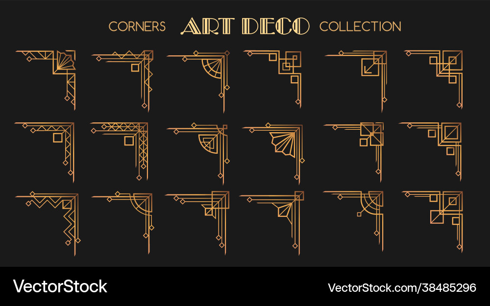 Art Deco Corner Set vector image