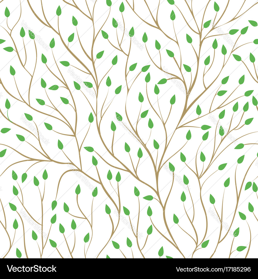 Beautiful seamless pattern with tree branches vector image
