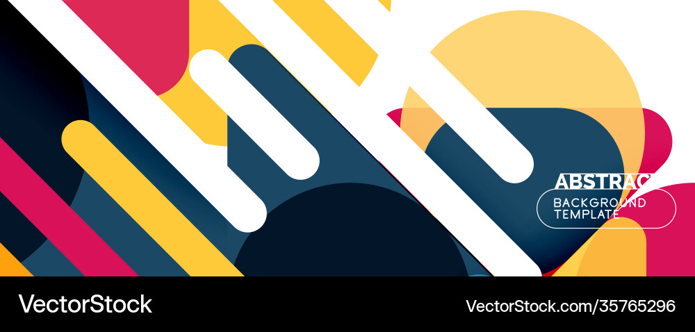 Flat geometric round shapes and dynamic lines Flat geometric round shapes and dynamic lines Vector Image