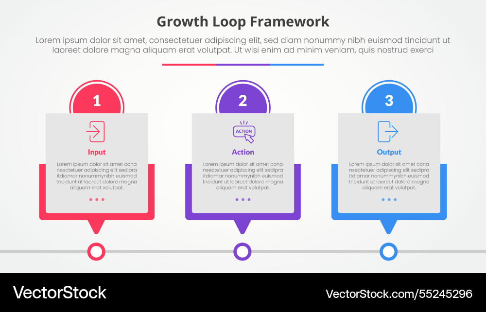 Growth loop framework infographic concept vector image