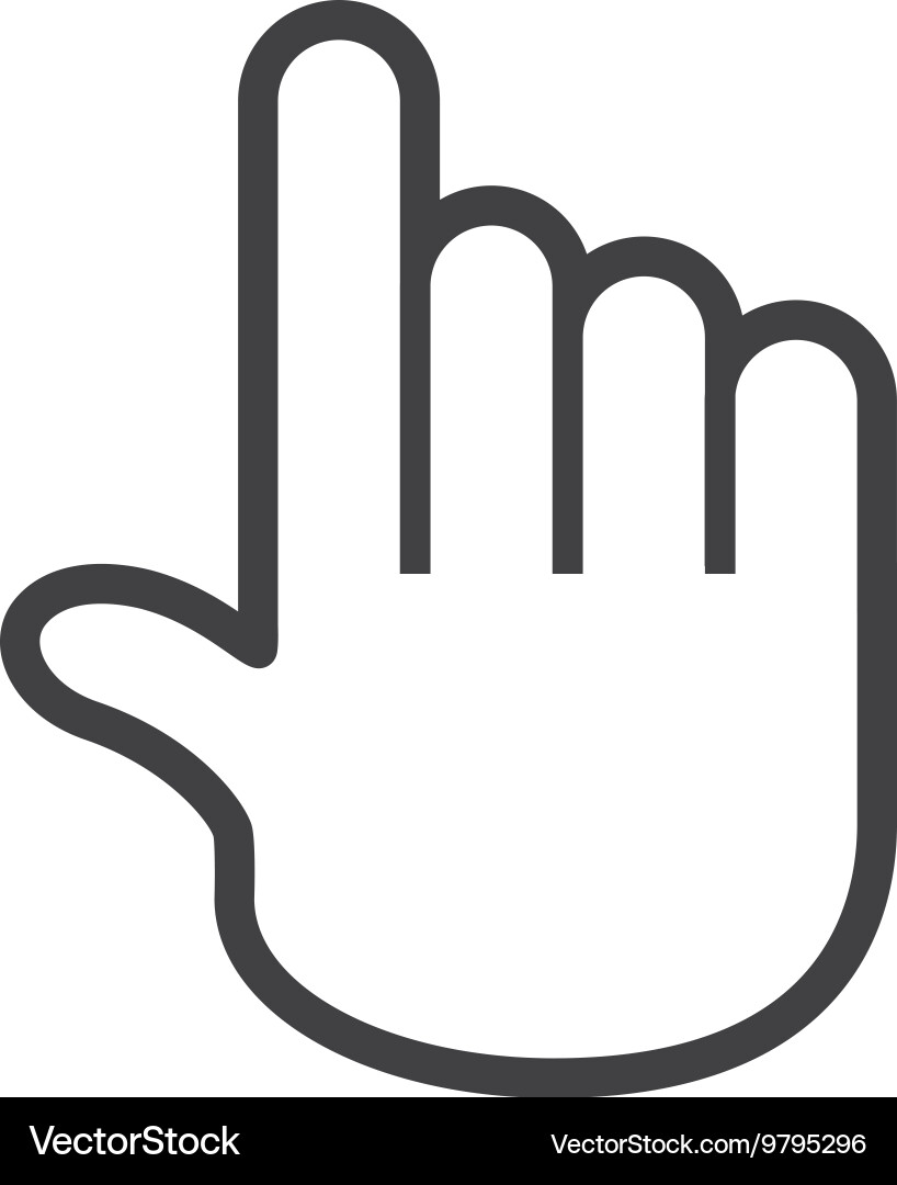Hand Pointer Icon - Mouse Cursor vector image