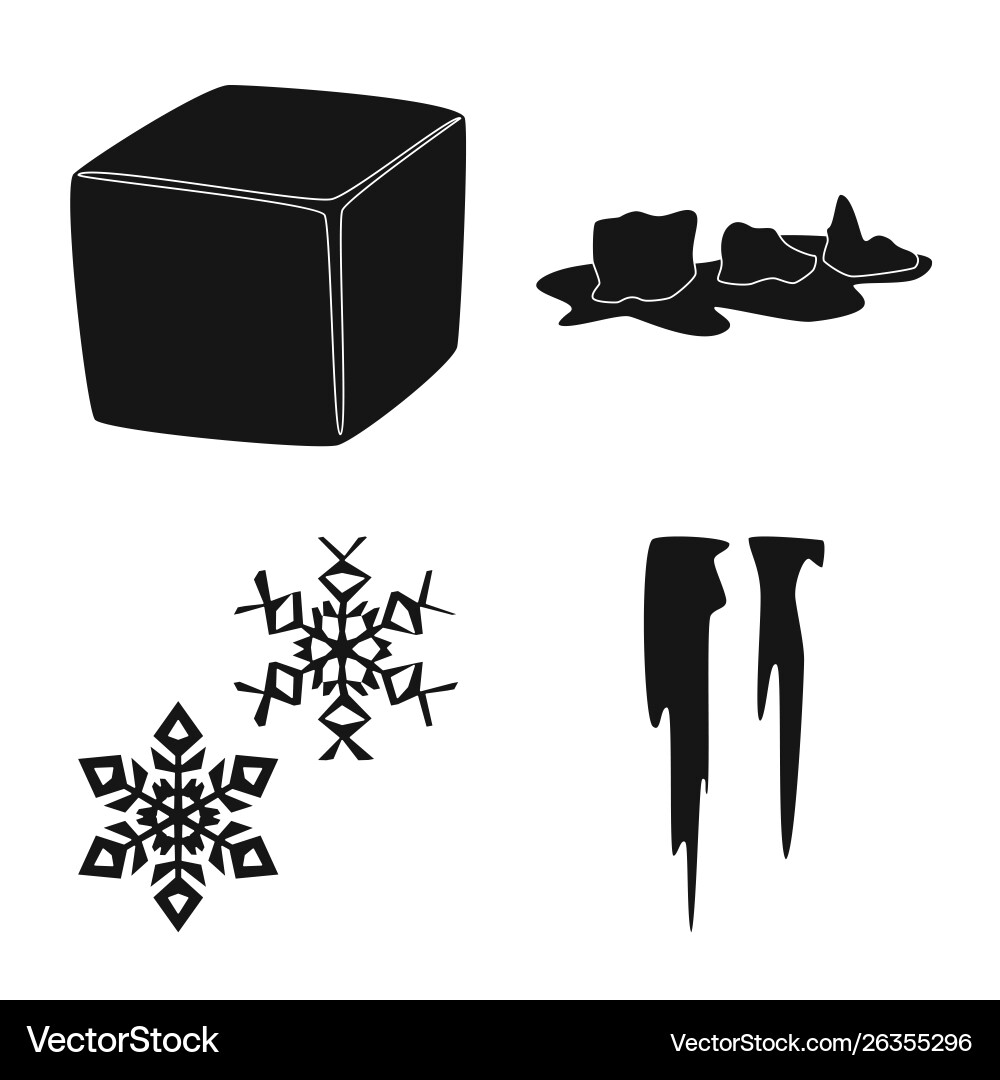 Isolated object cold and transparent sign Vector Image