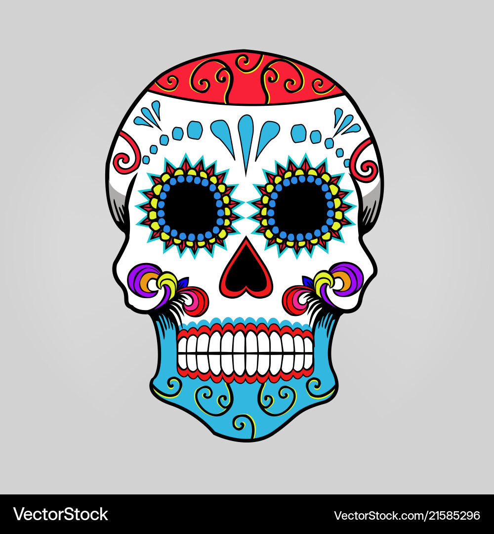 Mexican Skull Skeleton Cartoon Royalty Free Vector Image Mexican Skull Skeleton Cartoon Vector 21585296