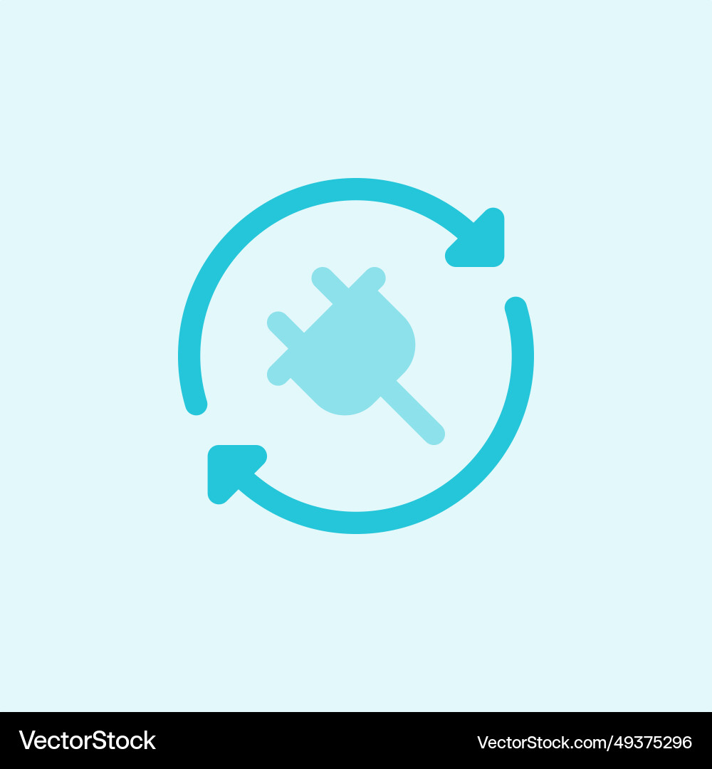 Renew power cord for enhanced functionality Vector Image