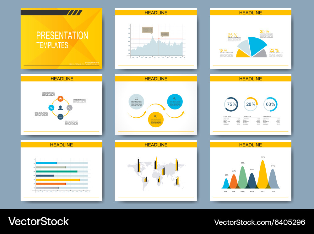 Set of templates for multipurpose vector image
