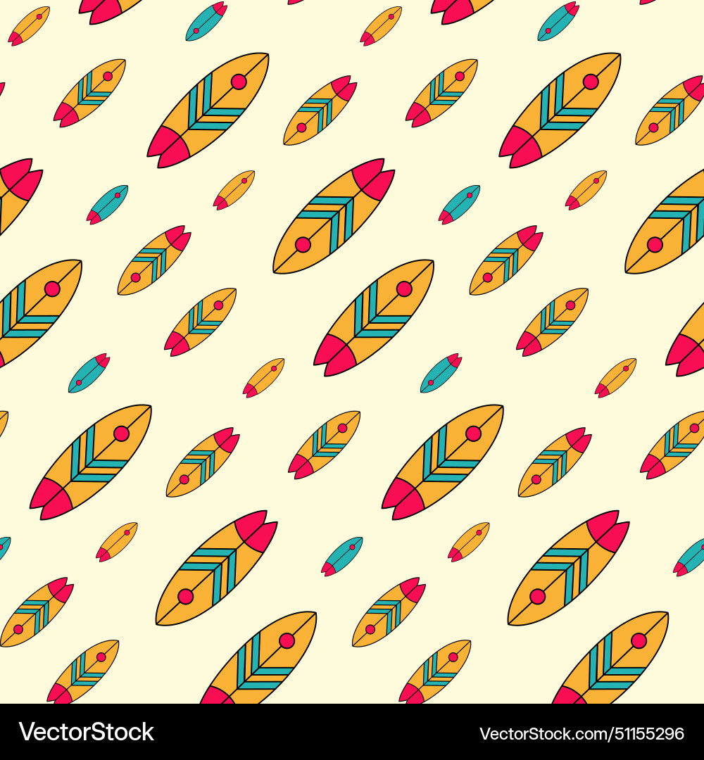 Summer seamless pattern with multicolored Summer seamless pattern with multicolored vector image