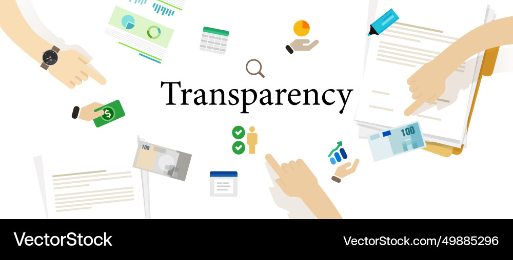 Transparency concept of open for public Vector Image