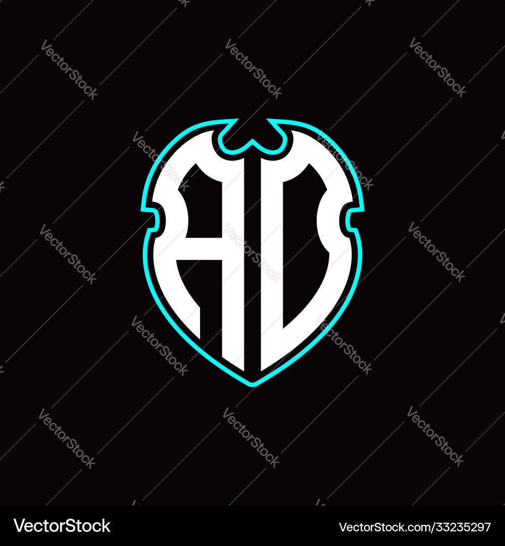 A o initial logo design with shield shape Vector Image
