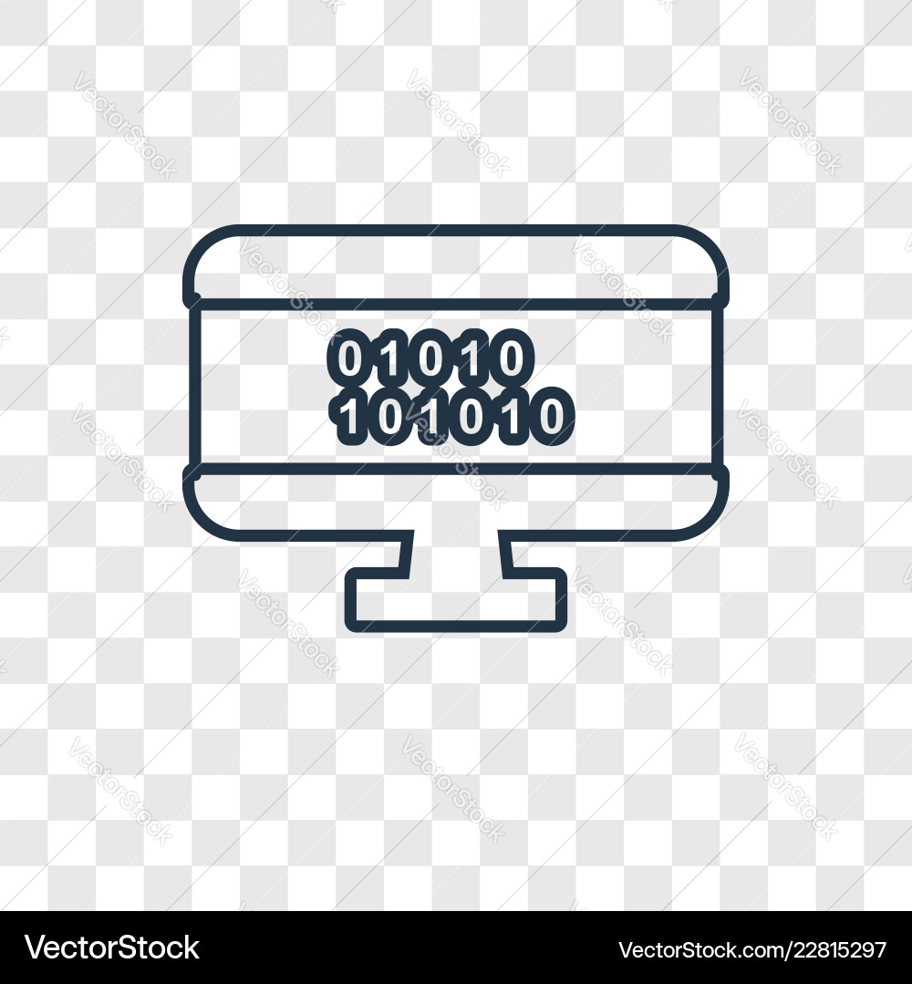 Binärcode Konzept lineare Ikone isoliert Binärcode Konzept lineare Ikone isoliert vektorbild