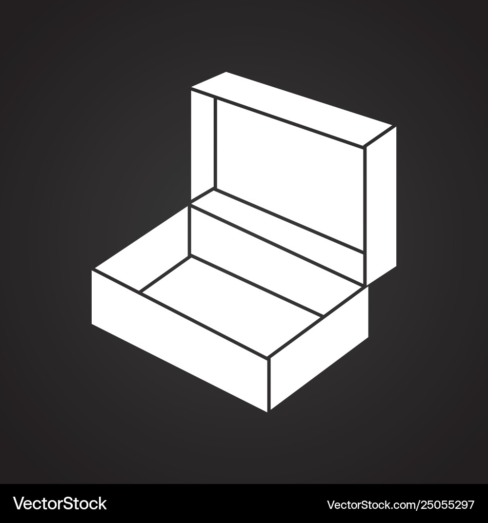 Box icon on background for graphic and web design Vector Image