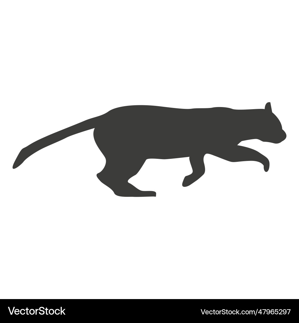 Cat running sequence 4 vector image