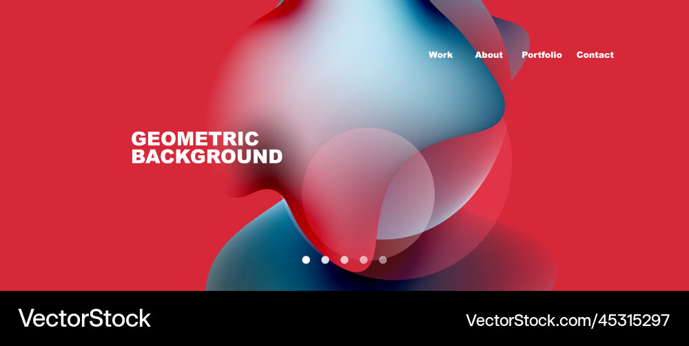 Flowing gradient colors and round elements Vector Image