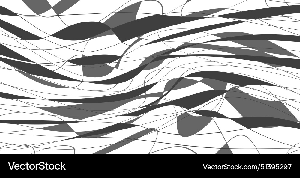Hand drawn lines abstract pattern wave simple Vector Image