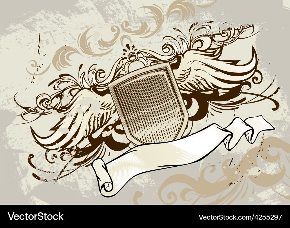 Medieval shield Royalty Free Vector Image - VectorStock