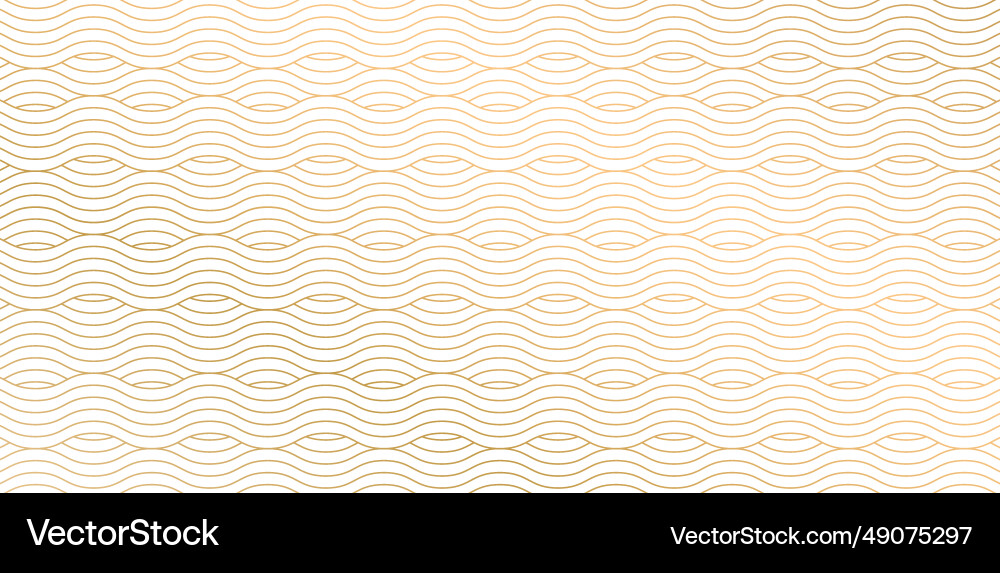 Seamless pattern with golden wavy lines Seamless pattern with golden wavy lines Vector Image