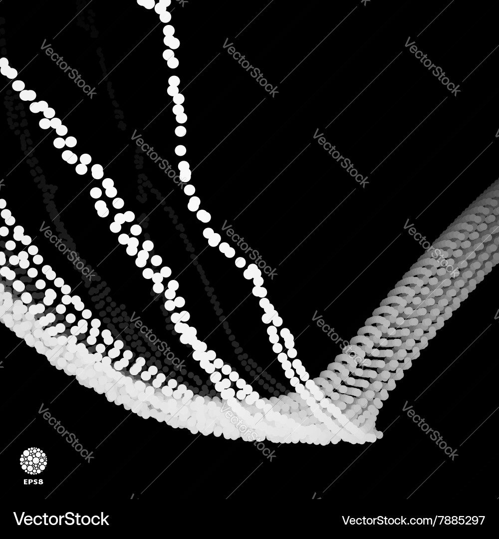 Techno abstract background with dots Vector Image
