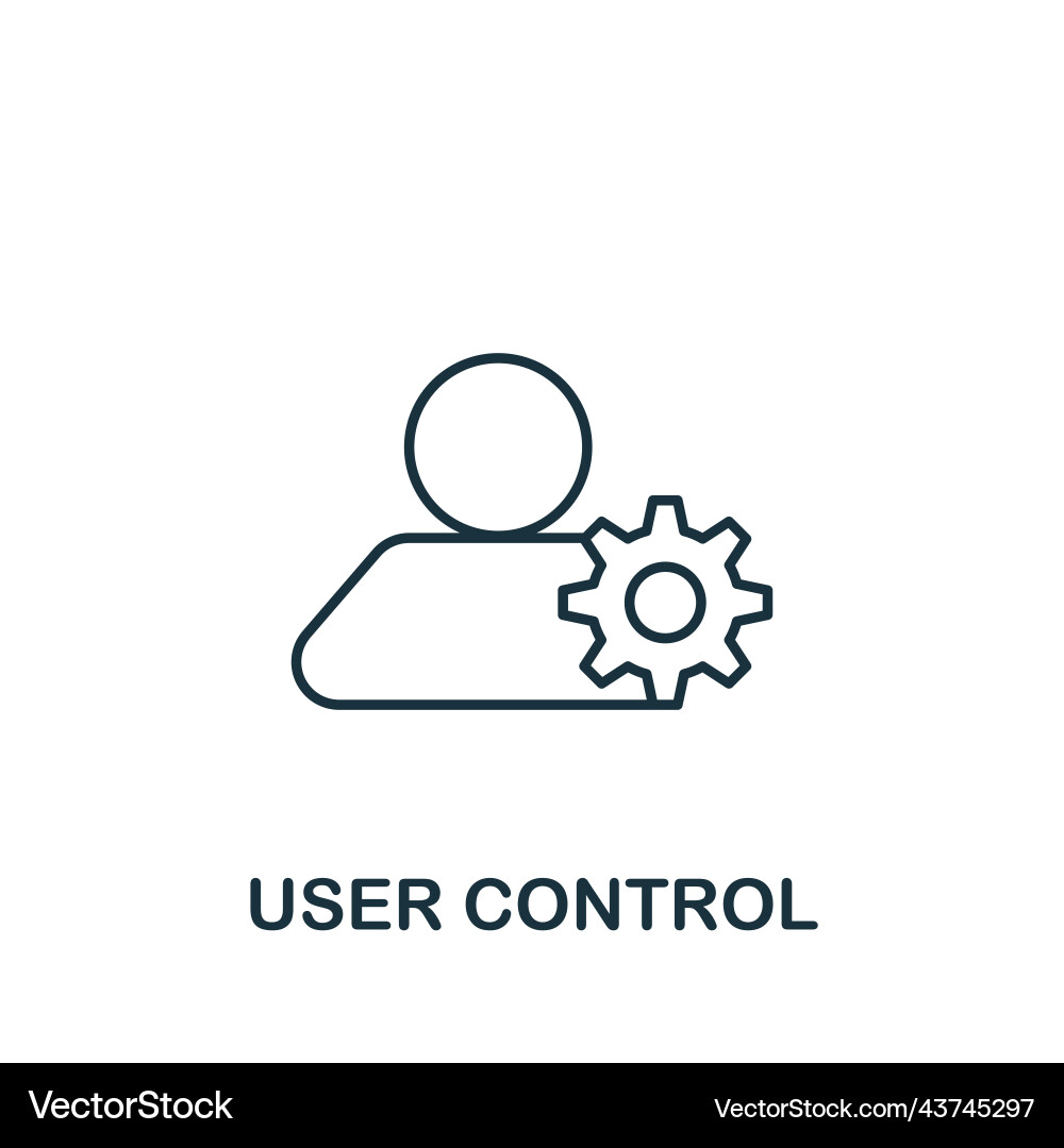 User control icon line simple for templates User control icon line simple for templates Vector Image