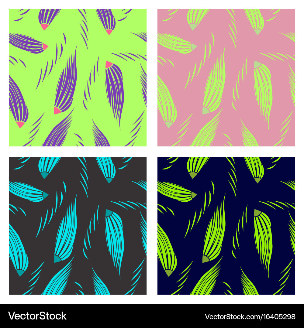 Assembly of patterns in flower style vector image