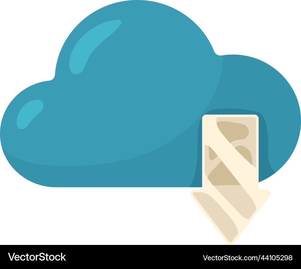 Cloud computing glassmorphism style Vector Image